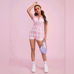 NWT💕SHEIN Pink on Pink Romper